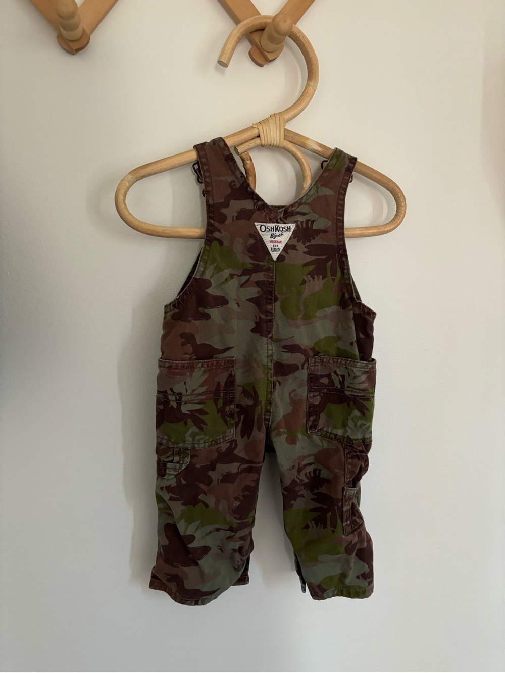 OshKosh B'gosh Camouflage Cargo Overalls - Green, Brown